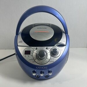 Craig Portable Karaoke System CD+Graphics AM/FM Radio Mic CG8509 Blue